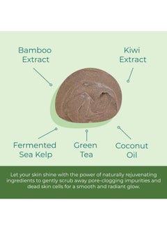 Sea-El Sea El Coconut Kiwi Exfoliating Face Scrub Hydrating Calming & Purifying Anti Aging Exfoliator Bamboo Pumice & Green Tea Detoxifying Exfoliant Facial Cleanser & Polish For Women & Men 4 Oz  - Image 4