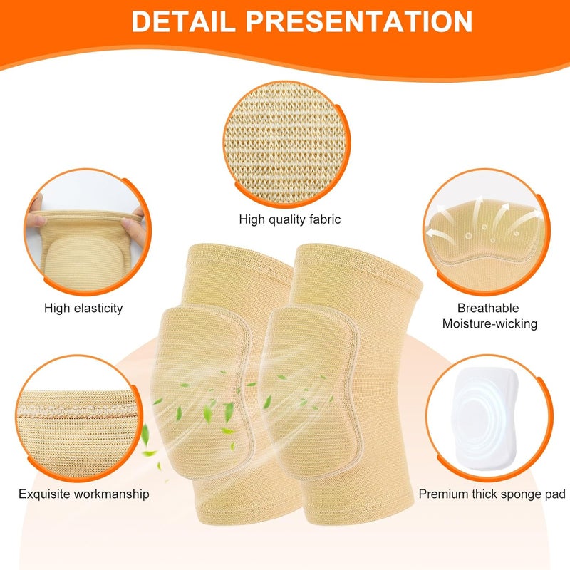 HISFFOG Volleyball Knee Pads for Women, Men, Youth, Girls, Kids, Knee brace for Volleyball Basketball Football Dance Yoga Tennis Running Cycling Workout Climbing Wrestling - Image 3