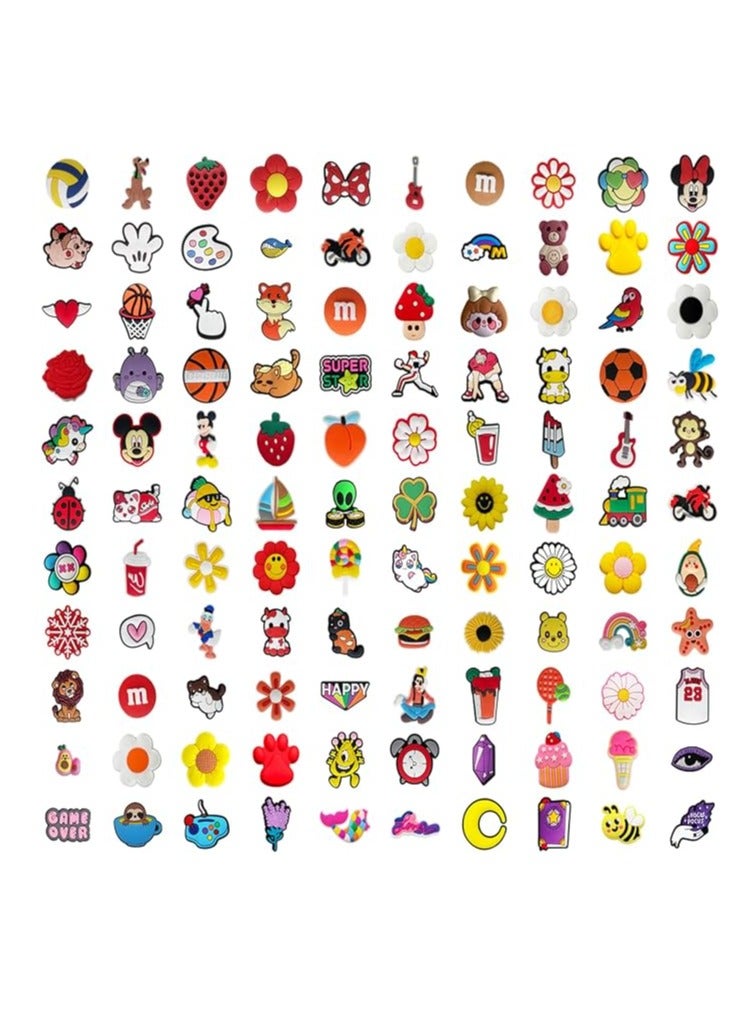 Flushrenic 50 Pcs Random Shoe Charms,Shoe Decoration Charms, for Croc Clog, Cute No-Repeat Different Charms Accessories,Shoe & Bracelet Wristband Party Gifts - Image 3