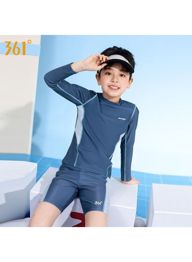 361 Children's Swimsuit Boys Middle And Big Children's Split Swimsuit Teenager Boys Professional Training Swimming Trunks Suit