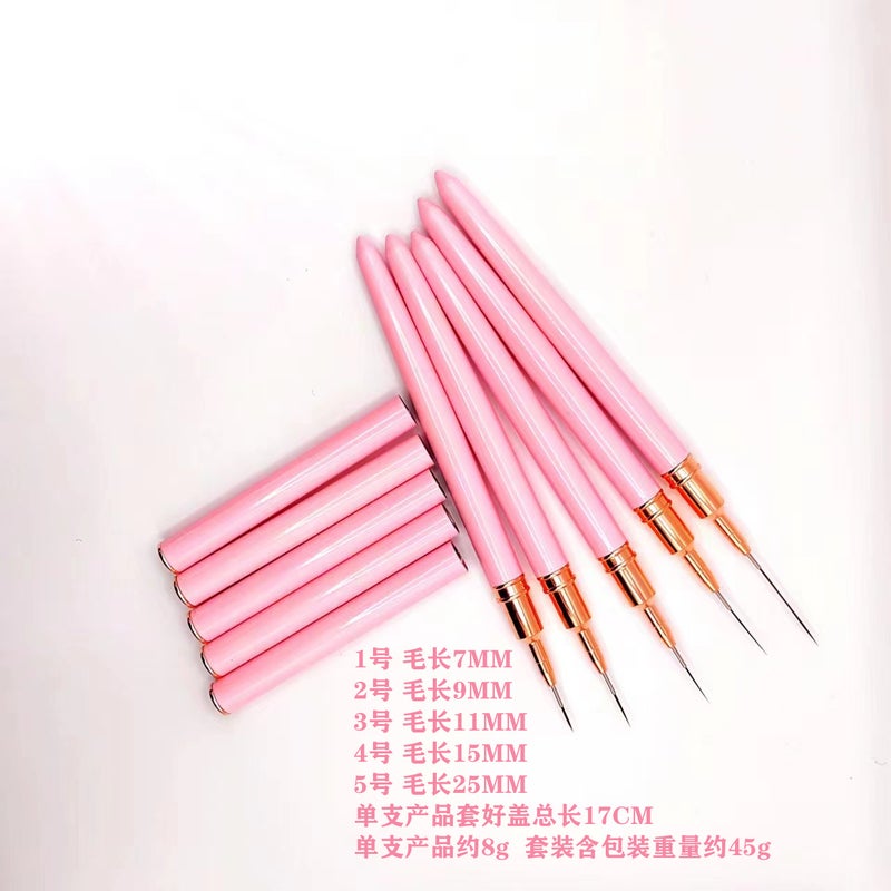 Mineki Nail Art Liner Japanese Fine Line Color Painting Pen Nail Painting Flower Hook Line French Nail Art Brush Suit - Image 2