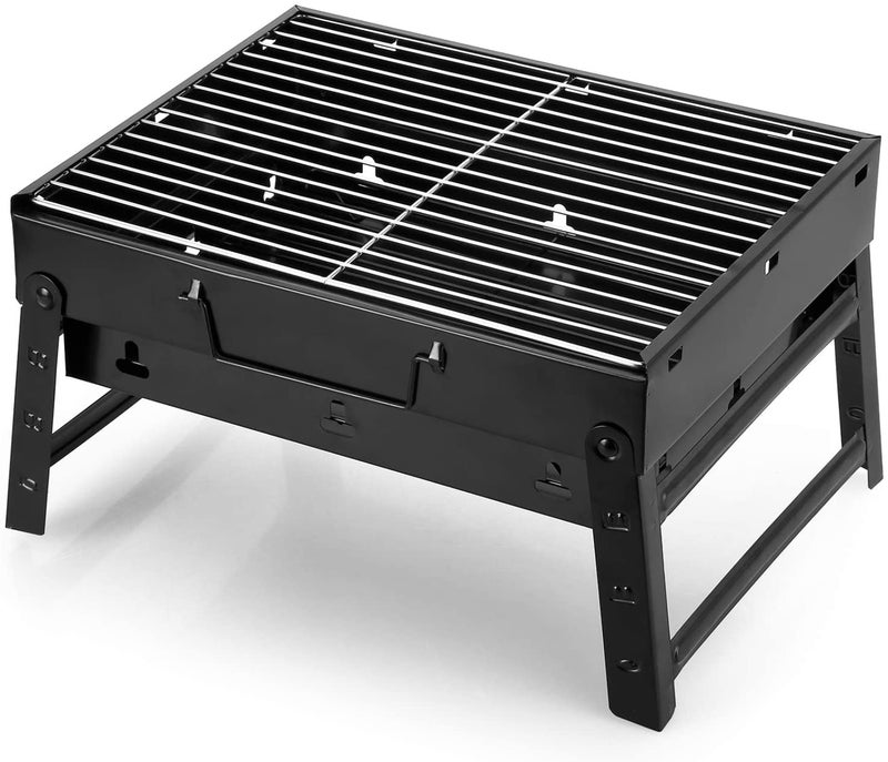 DHVAJ Folding Portable Barbecue Charcoal Grill Barbecue Desk Tabletop Outdoor Stainless Steel Smoker BBQ for Outdoor Cooking Camping Picnics Beach M1 - Image 1