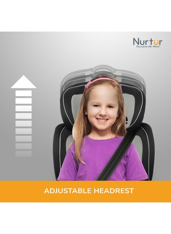 Nurtur جوبيتر بيبي - مقعد سيارة معزز 3 في 1 ومسند ظهر قابل للتعديل لمدة 9 أشهر إلى 12 سنة حتى 36 كجم  - Image 5