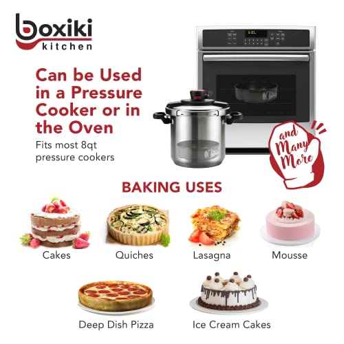 Boxiki Kitchen 10 Inch Nonstick Springform Pan, Professional Spring Form and Cheesecake Baking Mold, Leakproof Cake Pan with Silicone Handles - Image 3