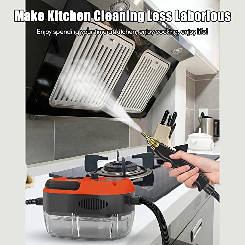 Irishom 2500W Handheld Steam Cleaner High Temperature Pressurized Steam Cleaning Machine Portable Car Steamer with Brush Heads (Red) - Image 2