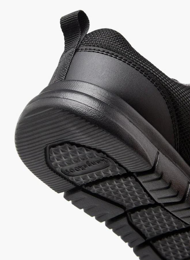 kangaROOS BLACK Boys' Panelled Sports Shoes with Hook and Loop Closure for Men | Best Price UAE