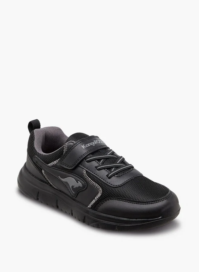 كانغاروس Boys' Panelled Sports Shoes with Hook and Loop Closure