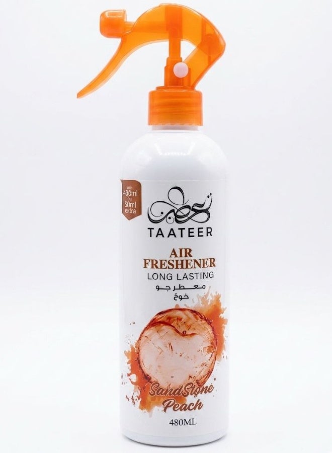 TAATEER AIR FRESHENER LONG LASTING SANDTONE PEACH 480 ML - Image 2
