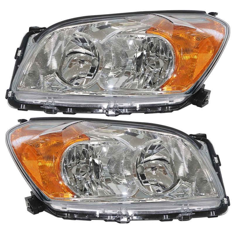 Silscvtt Headlights Front Head Lamps Replacement for Toyota RAV4 20092012 Projector Headlights Pair Left and Right Side Passenger Driver Side
