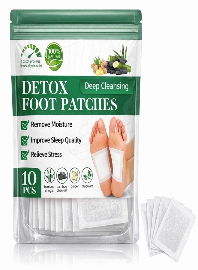 VINATOSLA Detox Foot Patches, Pain Free Foot Pads for Stress Relief Sleep, Remove Toxins Cleansing Detox Foot Patches Kit for Release Body,Natural ingredients Ginger Adhesive Foot And Body(1 BOXES = 10 Patches) - Image 1
