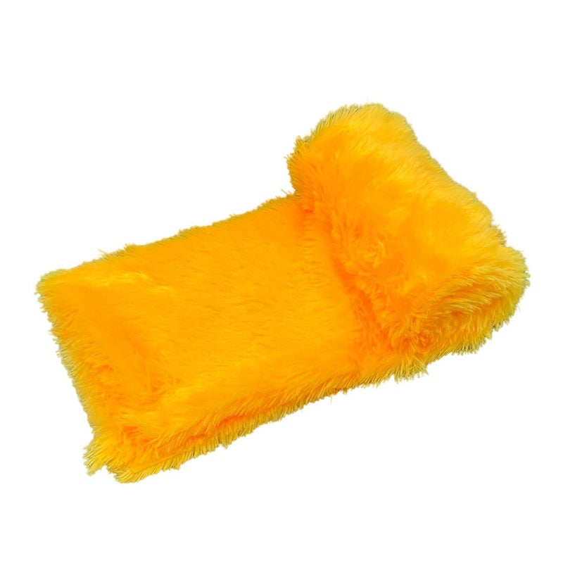 frilt 1/2 Meter Super Soft Fur Fabric for Photoshoot, Soft Toys, Costume, Decoration and Dress Making (Breadth 38 Inch and Length 32 Inch) (Yellow) - Image 1