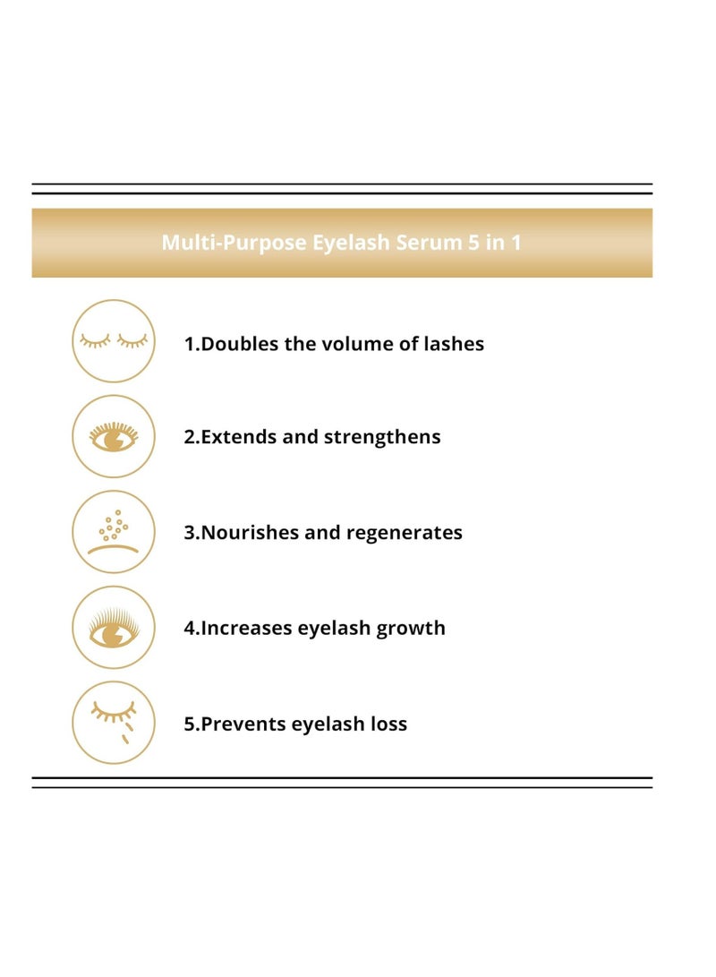 إيفلين كوزماتيكس ايفلين كوزمتكس SOS سيروم معزز للرموش | تركيبة زيت الأرغان 5 في 1 لرموش أطول وأقوى - Image 4