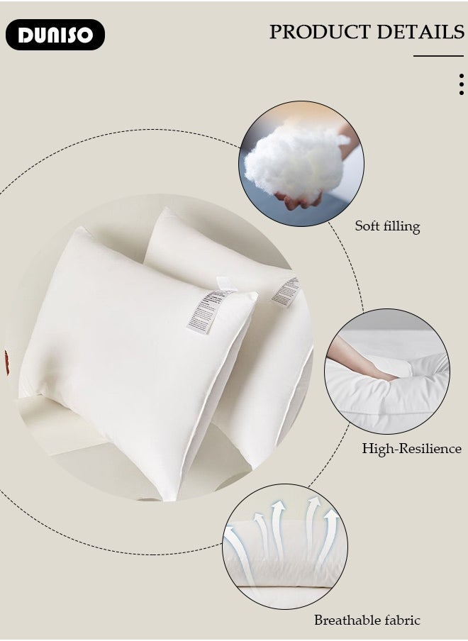 DUNISO 2PCS Sleeping Pillow Washable Soybean Fiber Neck Support Pillow Bed Pillows with Polyester Fiber Cover, Ergonomic Pillow for Neck Head and Shoulder Pain Relief,Soft and Breathable  - Image 3