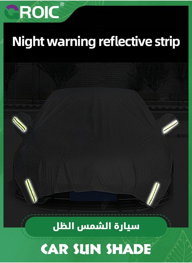 GROIC - Half Car Cover,All Weather Car Body Covers for All Season Waterproof Dustproof UV Resistant Snowproof,Protects Your Windshield and Roof,Outdoor car Cover - Image 1