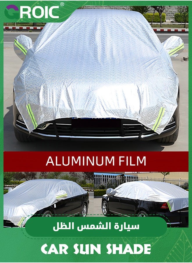 GROIC - Half Car Cover,All Weather Car Body Covers for All Season Waterproof Dustproof UV Resistant Snowproof,Protects Your Windshield and Roof,Outdoor car Cover - Image 1