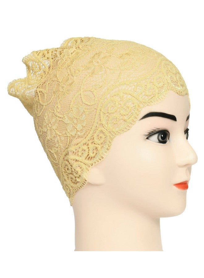 Girls and Womens Hijab Headband, Under Hijab Scarf Naqab Head Scarf (2 pcs) (Light Maroon and Cream) - Image 5