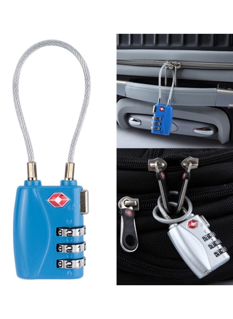 MORANO 3 Digit Travel Lock with 5.5 Inch Cable for Suitcases Backpack Luggage Password Travel Lock, TSA Approved Luggage Locks  - Image 1
