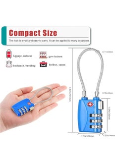 MORANO 3 Digit Travel Lock with 5.5 Inch Cable for Suitcases Backpack Luggage Password Travel Lock, TSA Approved Luggage Locks  - Image 4