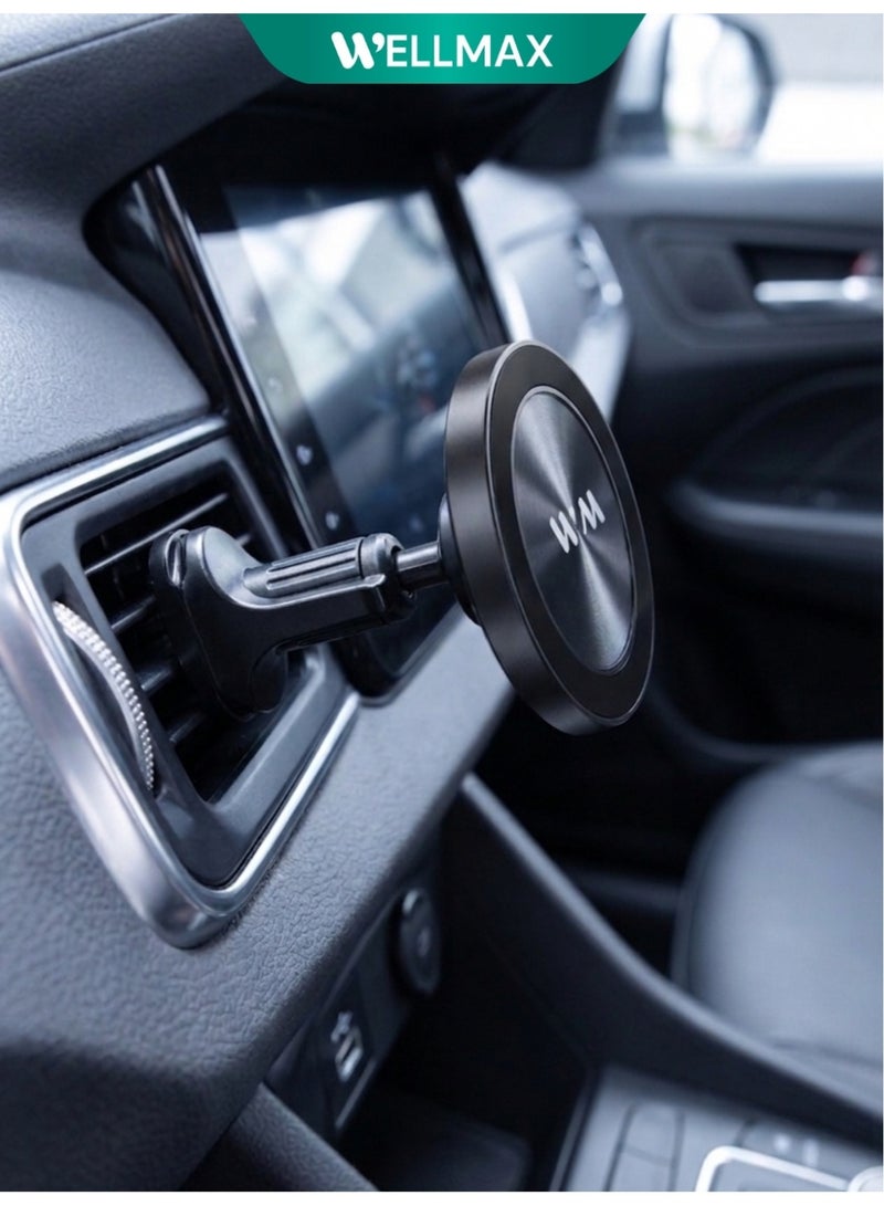WELLMAX WM MagSafe Magnetic Car Phone Holder Strong Grip Dashboard Mount 360 Rotation iPhone Holder Compatible with iPhone 15 14 13 12 Hands Free WMAX HOLDER50 - Image 3