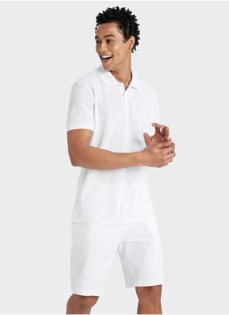 ديفاكتو Defactofit Slim Fit Polo Neck T-Shirt