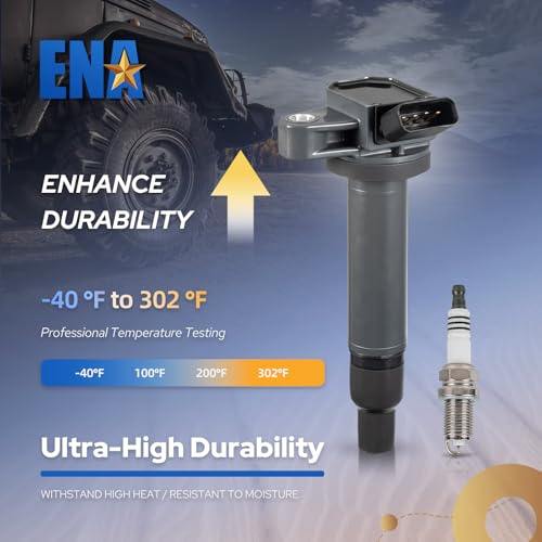 ENA مجموعة من 8 لفائف إشعال UF230 و4504 شمعات إشعال متوافقة مع تويوتا تندرا سيكويا لاند كروزر 4رانر، لكزس GS430 GX470 LS430 LX470 SC430 2000 2001 2002 2003 2004 2005 2006 2007 2008 2009 - Image 3