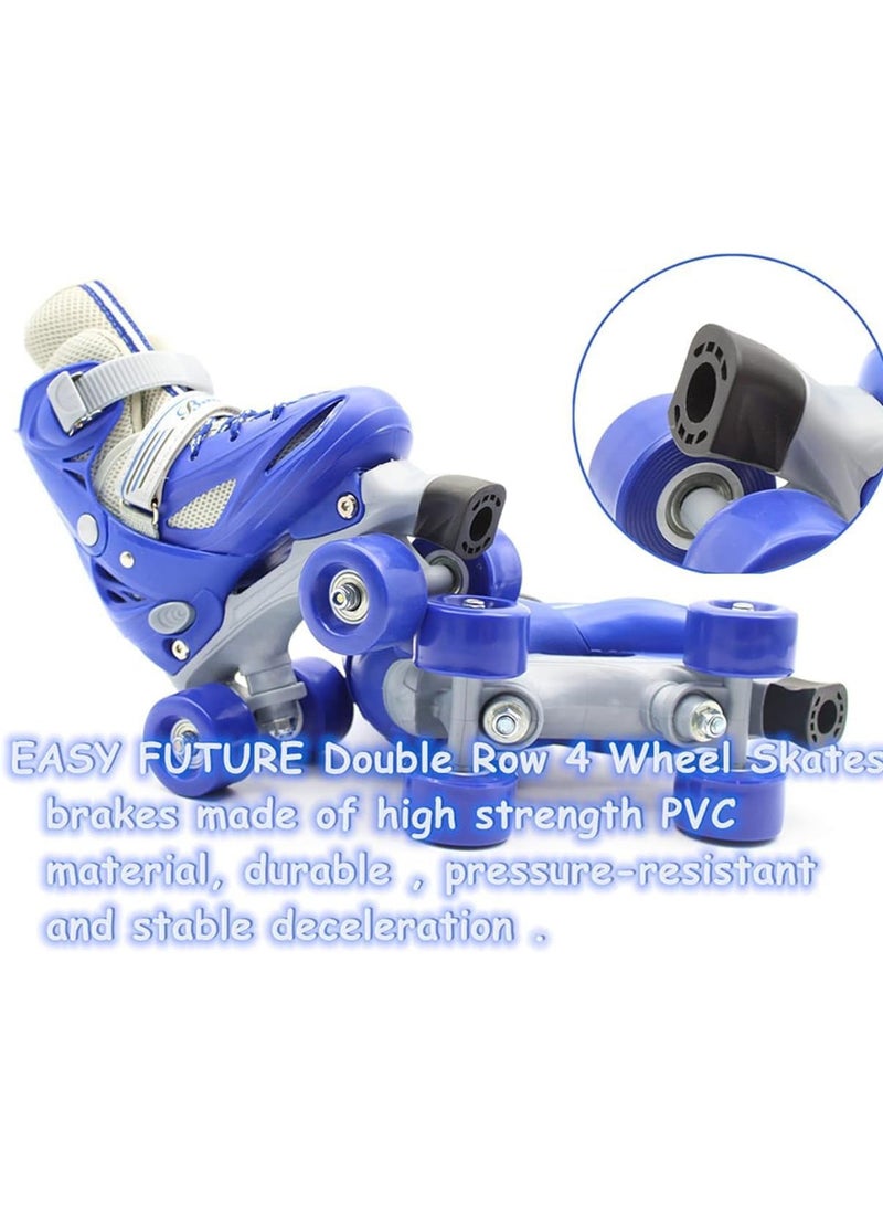 Generic Roller Skates Shoes with double rows 4 Wheels Adjustable Shoe Size AREA for Boys and Girls Comfort Fit Double Roller Skates with Safety Brakes  - Image 5