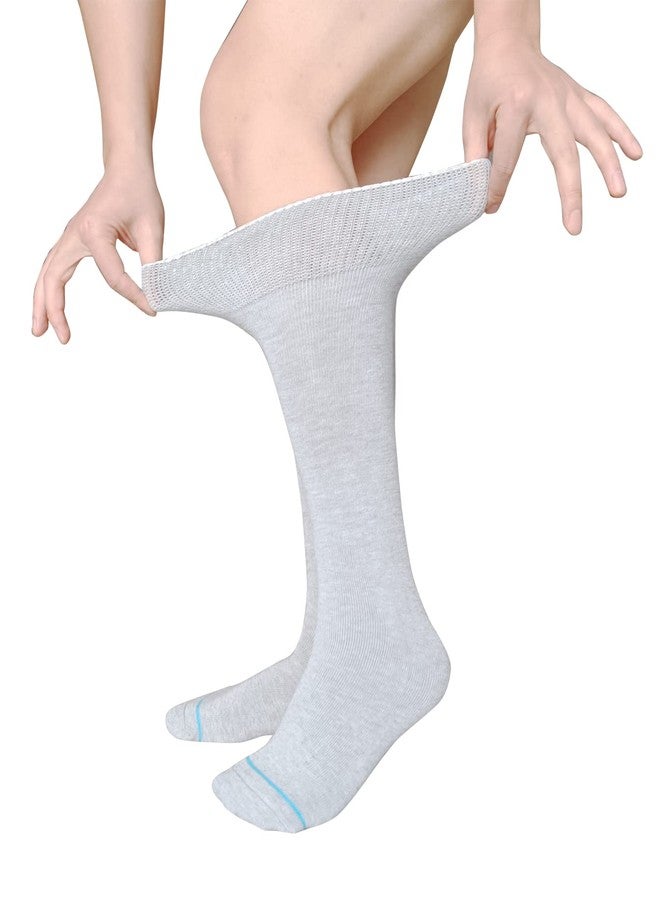 LORVVDE Cam Walker Walking Boot Socks Replacement Sock Liner for Orthopedic Boots Brace, Tube Sox for Air Cam Walkers and Fracture Cast Cover Grey 2 Pairs - Image 4