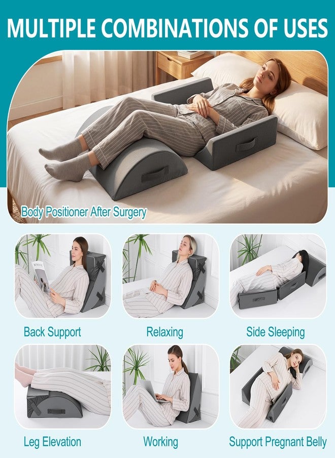 ROYALAY 3-in-1 Wedges for Bed Positioning, Wedge Pillow Set After Surgery for Sleeping, Body Pillow for Back Pain Relief Seniors, Caregivers, Side Sleepers, After Surgery - Image 5