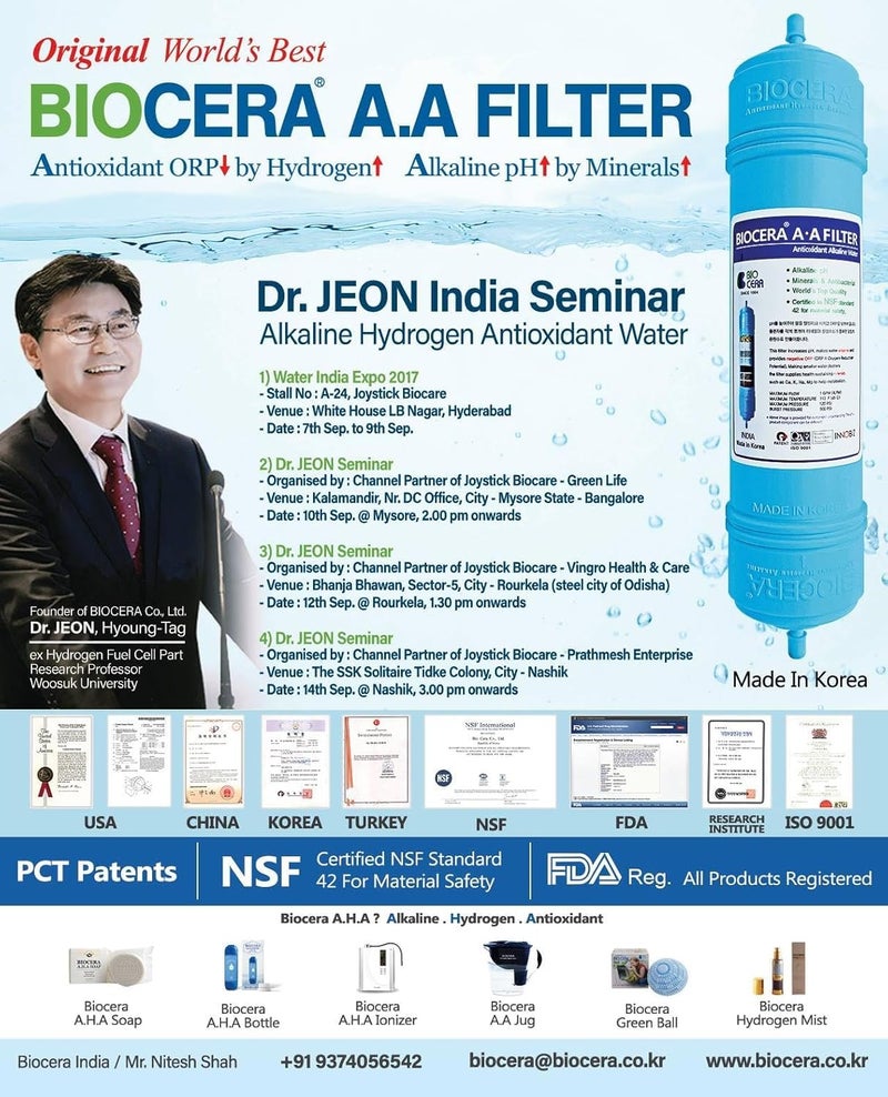 BHAVENA Biocera AA Antioxidant Alkaline Water Filter for RO Purifier 12Inch pH Boosting Filter Increases Alkalinity Antioxidant Levels Healthier MineralRich Drinking Water - Image 5