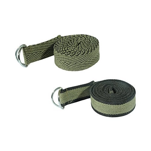 Footmate Yoga Belt for Men and Women Pack Of 2 | Yoga Strap with Extra Safe Adjustable D-Ring Buckle | 8 FT Long Durable and Premium Cotton Stretch Band Use for Yoga, Pilates, Gym, Fitness - Image 2
