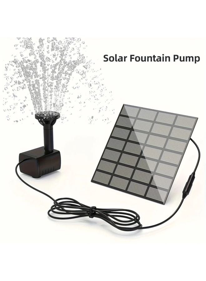 Solar Powered Bird Bath Fountain Pump USB Rechargeable 1 Set Outdoor Decor - Image 1