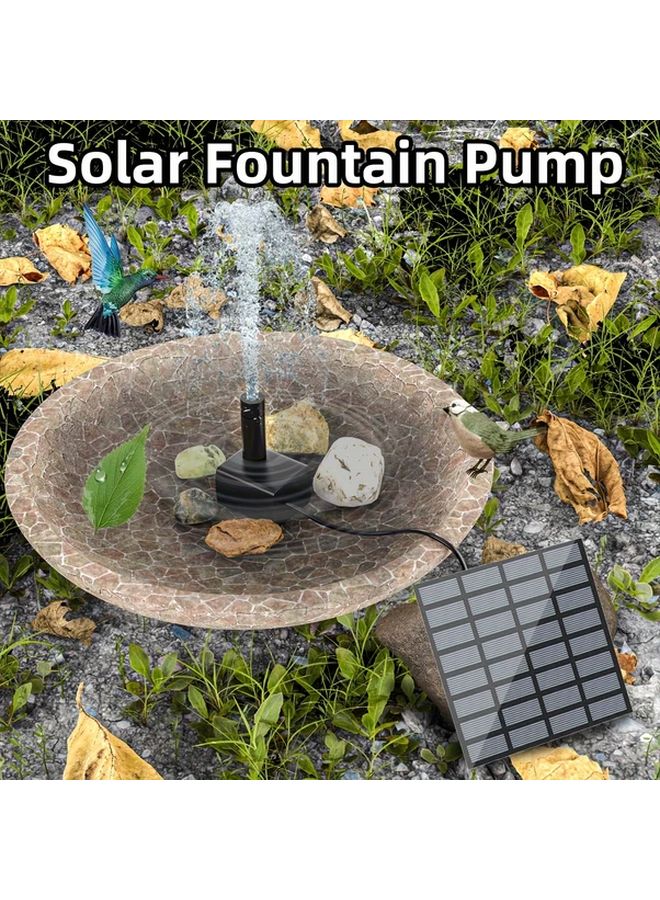 Solar Powered Bird Bath Fountain Pump USB Rechargeable 1 Set Outdoor Decor - Image 4