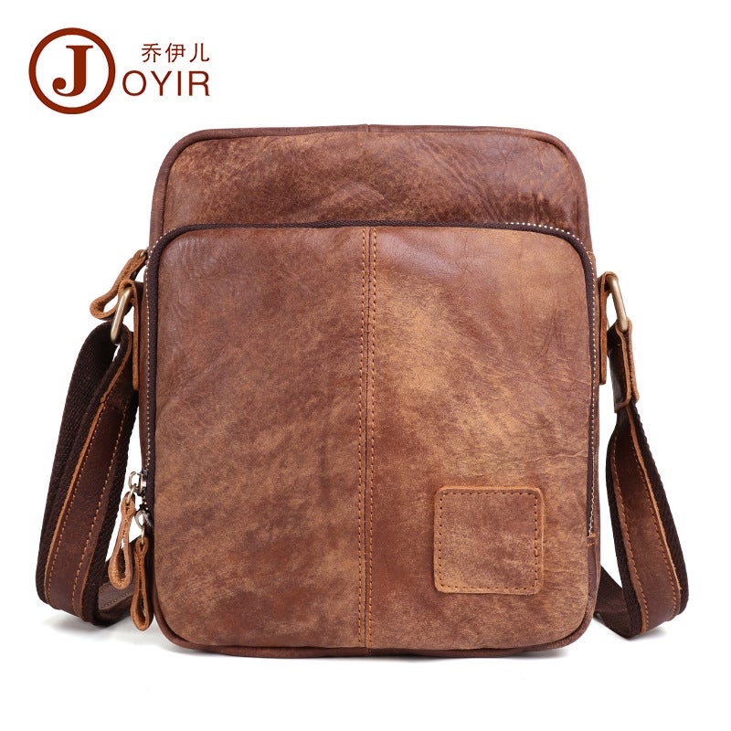 Casual Retro Genuine Leather Men'S Bag, Men'S Shoulder Bag, Crossbody Bag, First-Layer Cowhide Men'S Bag, Suede Leather Bag, Sale - Image 1