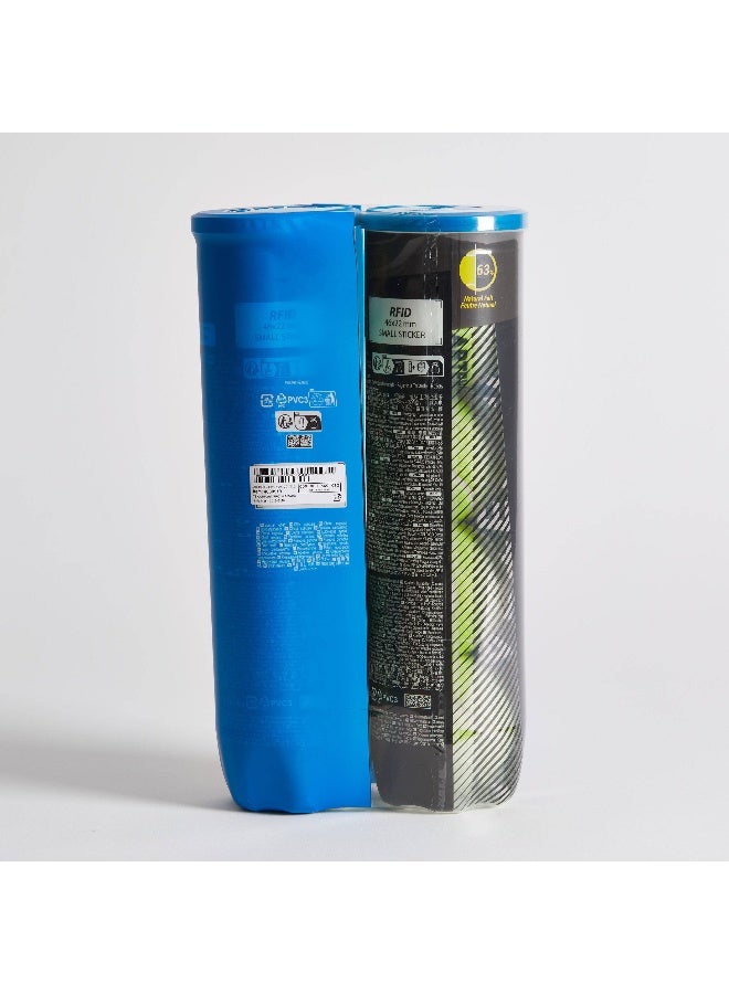 ARTENGO ARTENGO by DECATHLON, Versatile Tennis Ball Comfort Pro 4-Pack x 2 - Yellow - Image 1