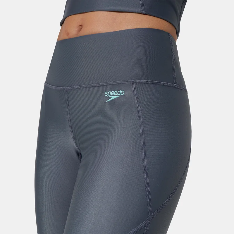 Speedo grey Women's Solid Panel Swimming Leggings for Women | Best Price UAE