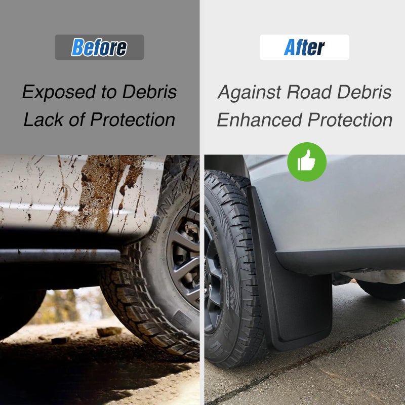 Nilight Mud Flaps for Ford F150 2021 2022 2023 2024 2025 2026, No Drilling Precision Fit Exterior Accessories Heavy-Duty Splash Guards Protection, Front & Rear Set - Image 2