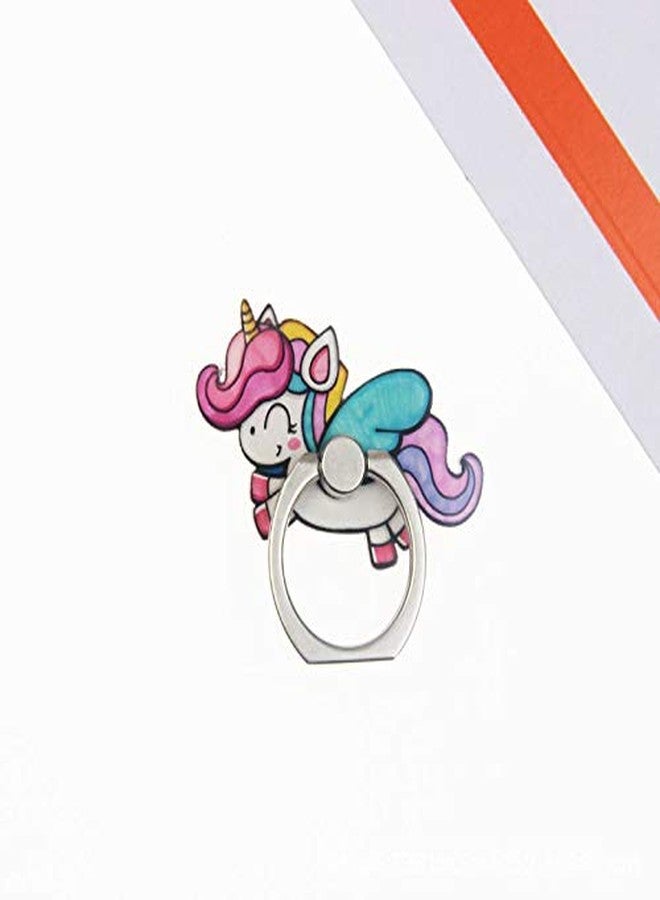 JCSMARTEC 4Pcs Phone Ring Holder Stand, Cute Unicorn Sea Shell Conch 360 Rotation Finger Ring Grip Kickstand Mount for Cellphones (Unicorn Ring) - Image 2