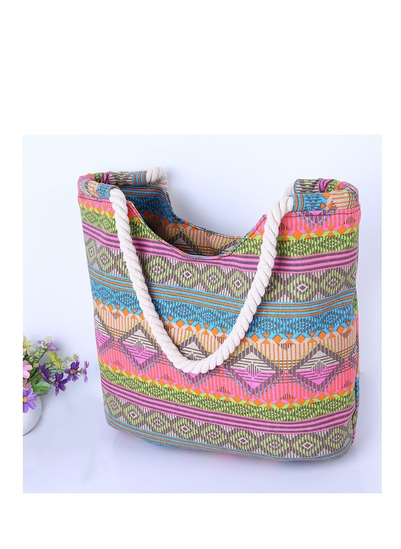 Generic - Canvas Summer Beach Tote Shoulder Shopping Travel Bag for Women Girls Ladies - Image 1