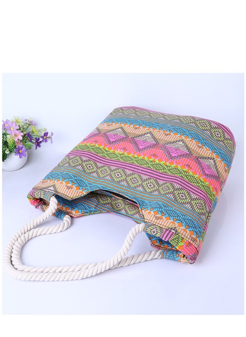 Generic - Canvas Summer Beach Tote Shoulder Shopping Travel Bag for Women Girls Ladies - Image 1