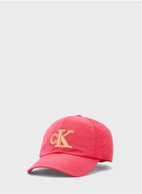 Kids Monogram Shiny Curved Peak Cap