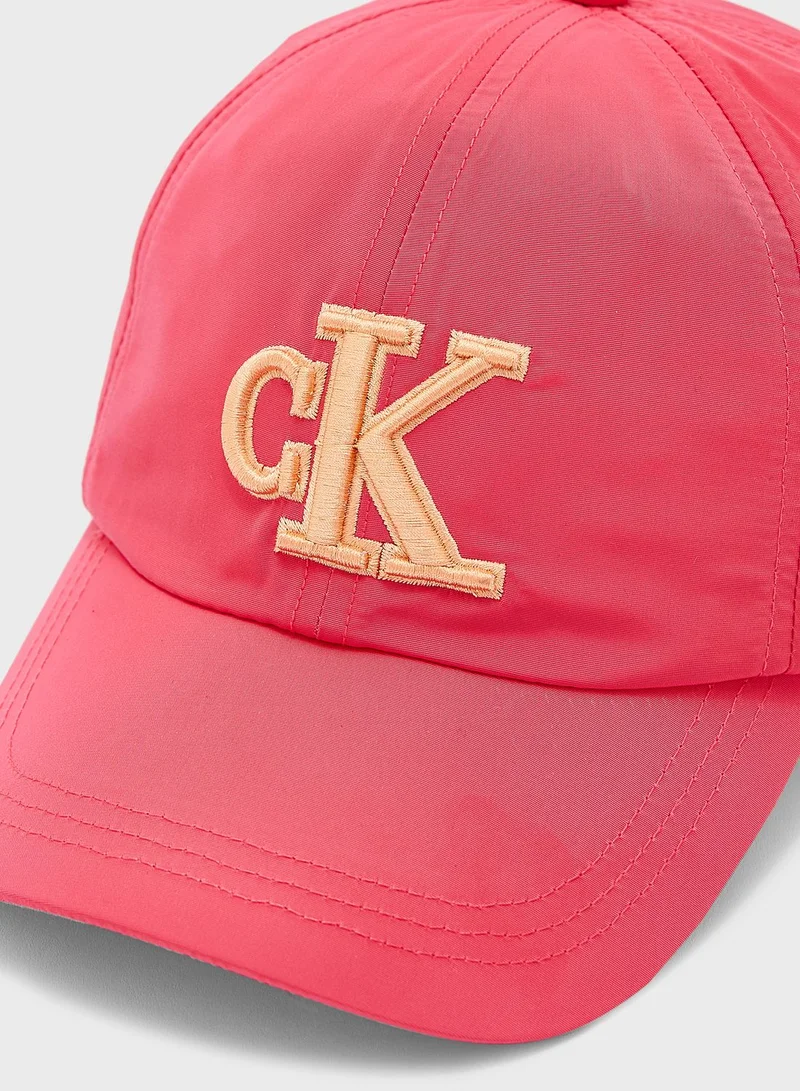 Calvin Klein Jeans Kids Monogram Shiny Curved Peak Cap