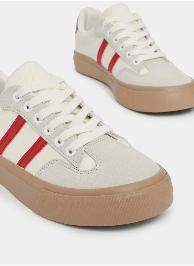 Styli Gum Sole Double Striped Sneakers