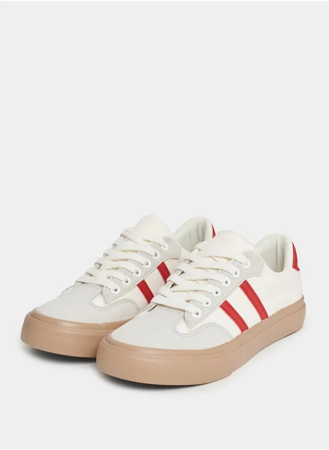 Styli Gum Sole Double Striped Sneakers