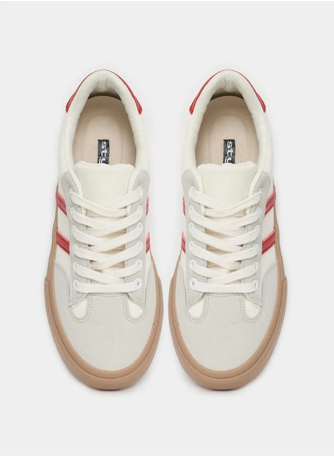 Styli Gum Sole Double Striped Sneakers