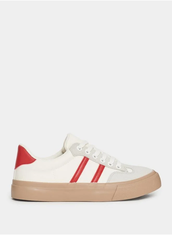 Styli Gum Sole Double Striped Sneakers