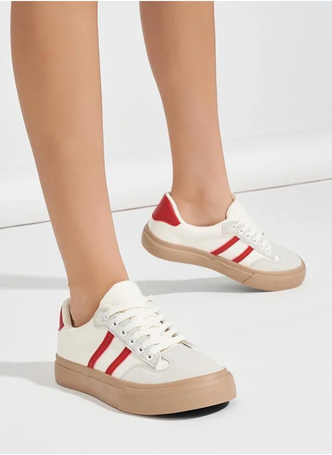 Styli Gum Sole Double Striped Sneakers