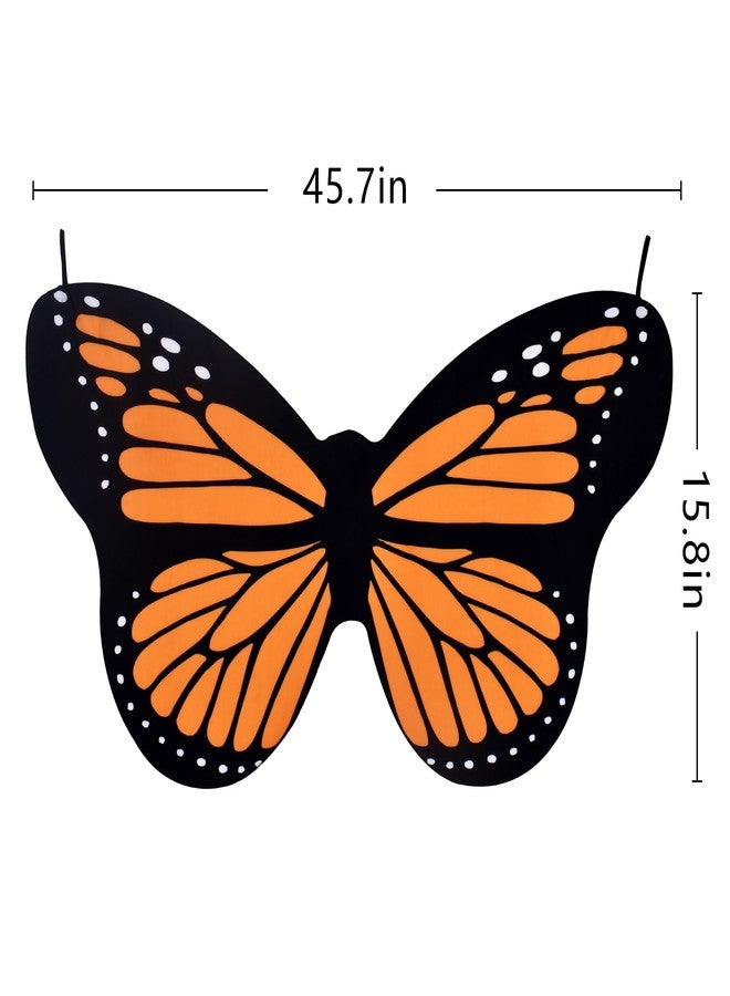 ZZIHAN Butterfly Costume for Toddler Girls 3–4T – Monarch Fairy Dress Up Outfit with Tulle Dress & Fairy Wings, Headband, Hair Clips & 3D Wall Decor Stickers Perfect for Halloween or Birthday Parties - Image 5