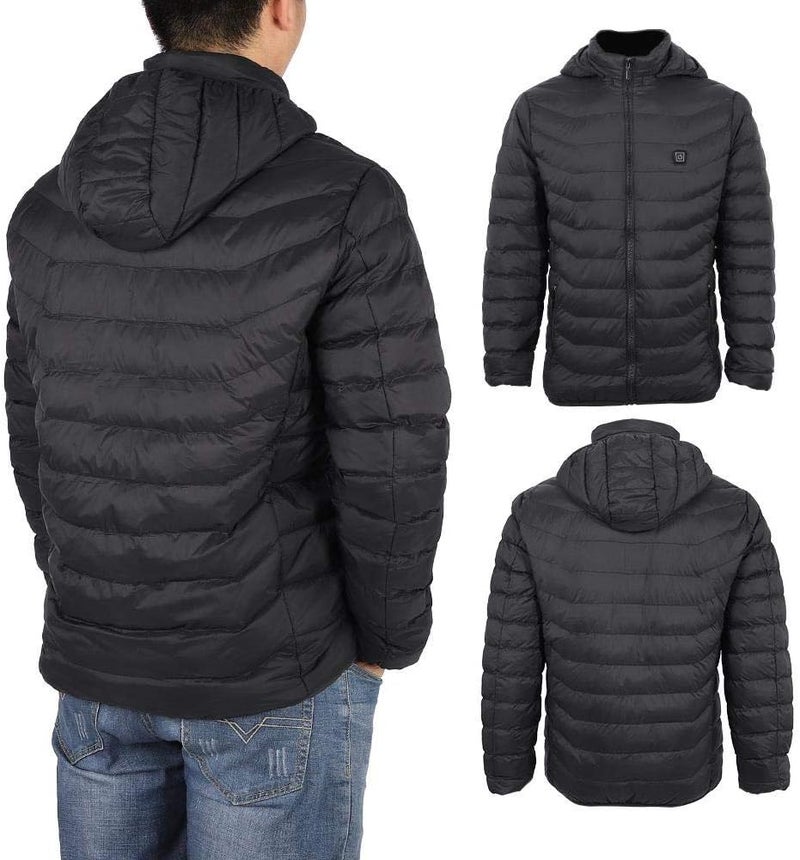 comfrt Men Heated Coat, 5V USB Electric Heated Warm Men Coat Comfortable Heating Jacket for Winter - Image 4