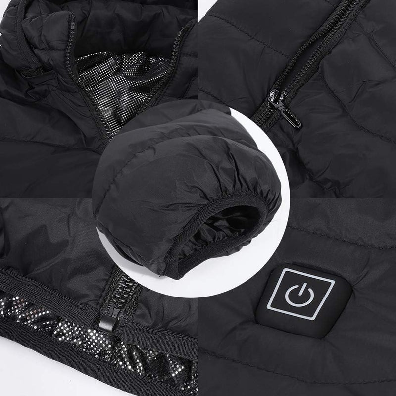 comfrt Men Heated Coat, 5V USB Electric Heated Warm Men Coat Comfortable Heating Jacket for Winter - Image 1