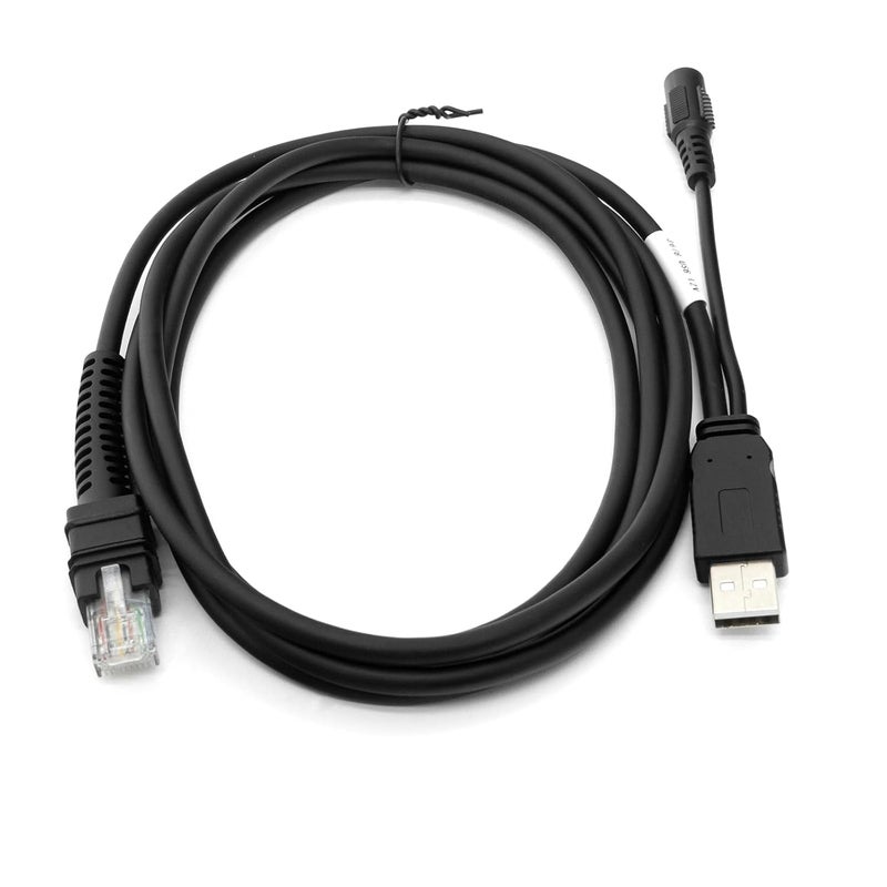 CBA-U42-S07PAR 2.8m USB Cable for Zebra Symbol DS3678-DP LI3608 LI3678 DS3600 DS3608 DS8108 Barcode Scanner, USB-A to RJ-45 Interface, Straight, 12V - Image 1